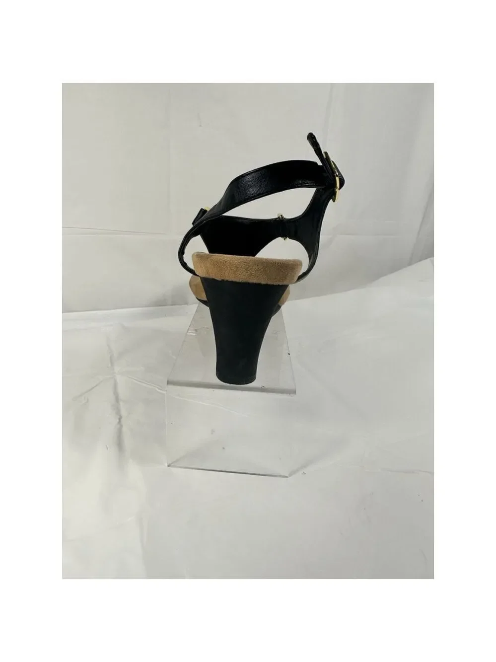 Ralph Lauren RLL Nikki Platform Wedge Sandal Size 9B black